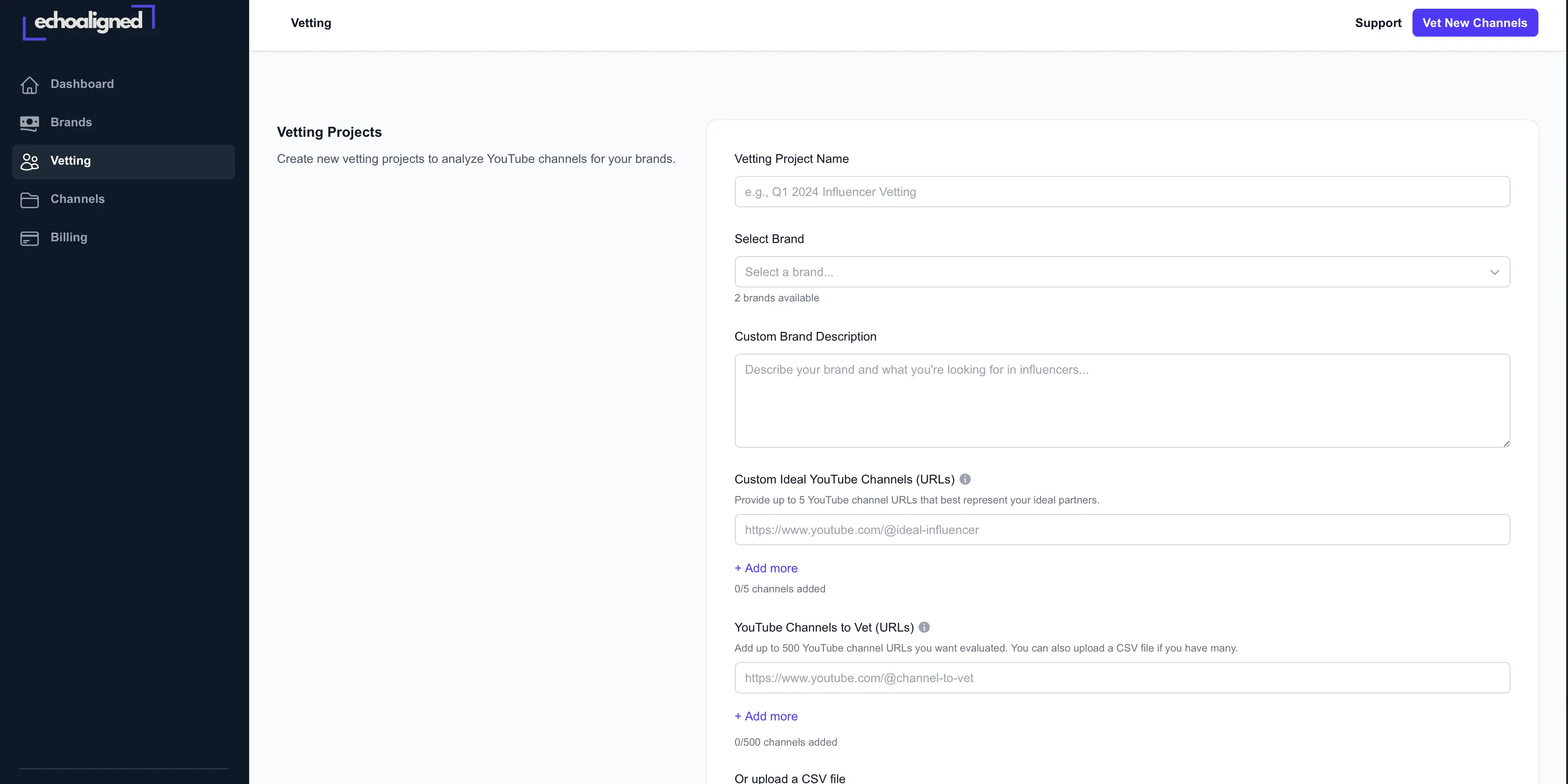 Echo Aligned - AI-Powered YouTube Creator Vetting & Brand-Fit Analysis